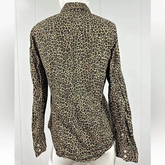 J Crew womens  Button-up leopard shirt button down long sleeve size M - Picture 6 of 10